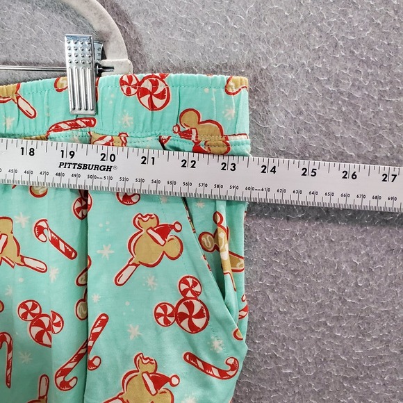 Disney Women Sleepwear 2x Blue Pajama Set Mickey Mouse Cookie All Over Print NWT - Picture 4 of 11